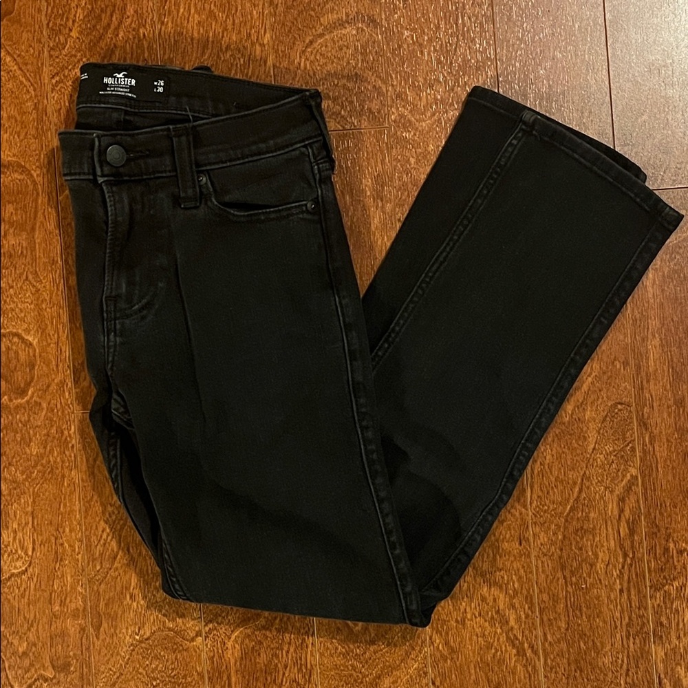 Hollister Men's Black Slim Straight Jeans